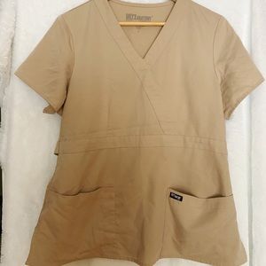 Greys Anatomy Mock Wrap Scrub Top